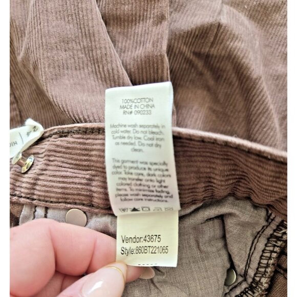 PacSun High Rise Bootcut Corduroy Pants Women's 24x32 Brown Button Fly - Picture 8 of 9